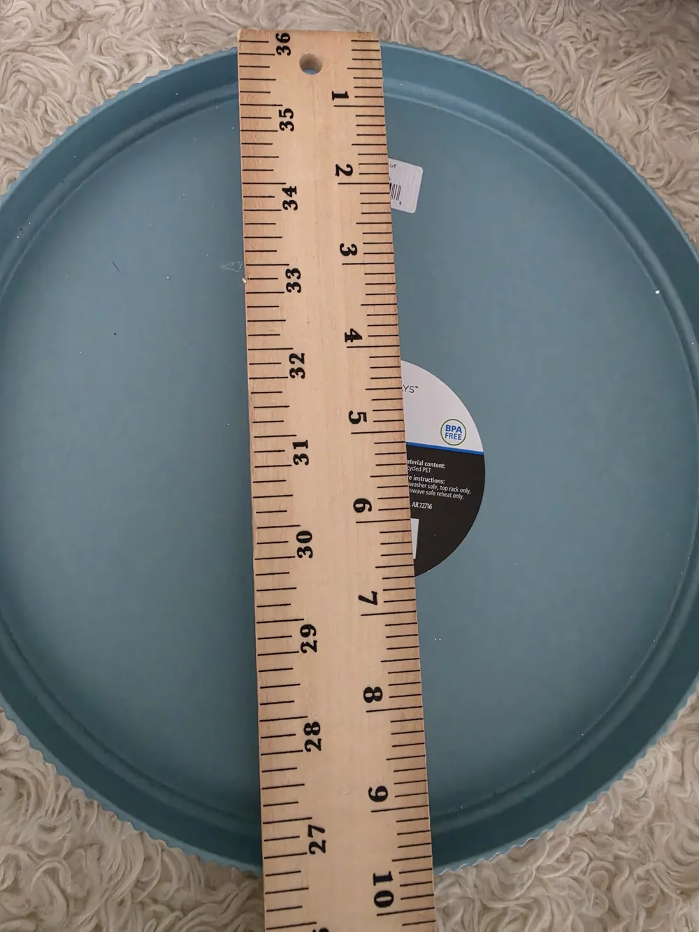 Mainstays Light Blue Round Plate - Single